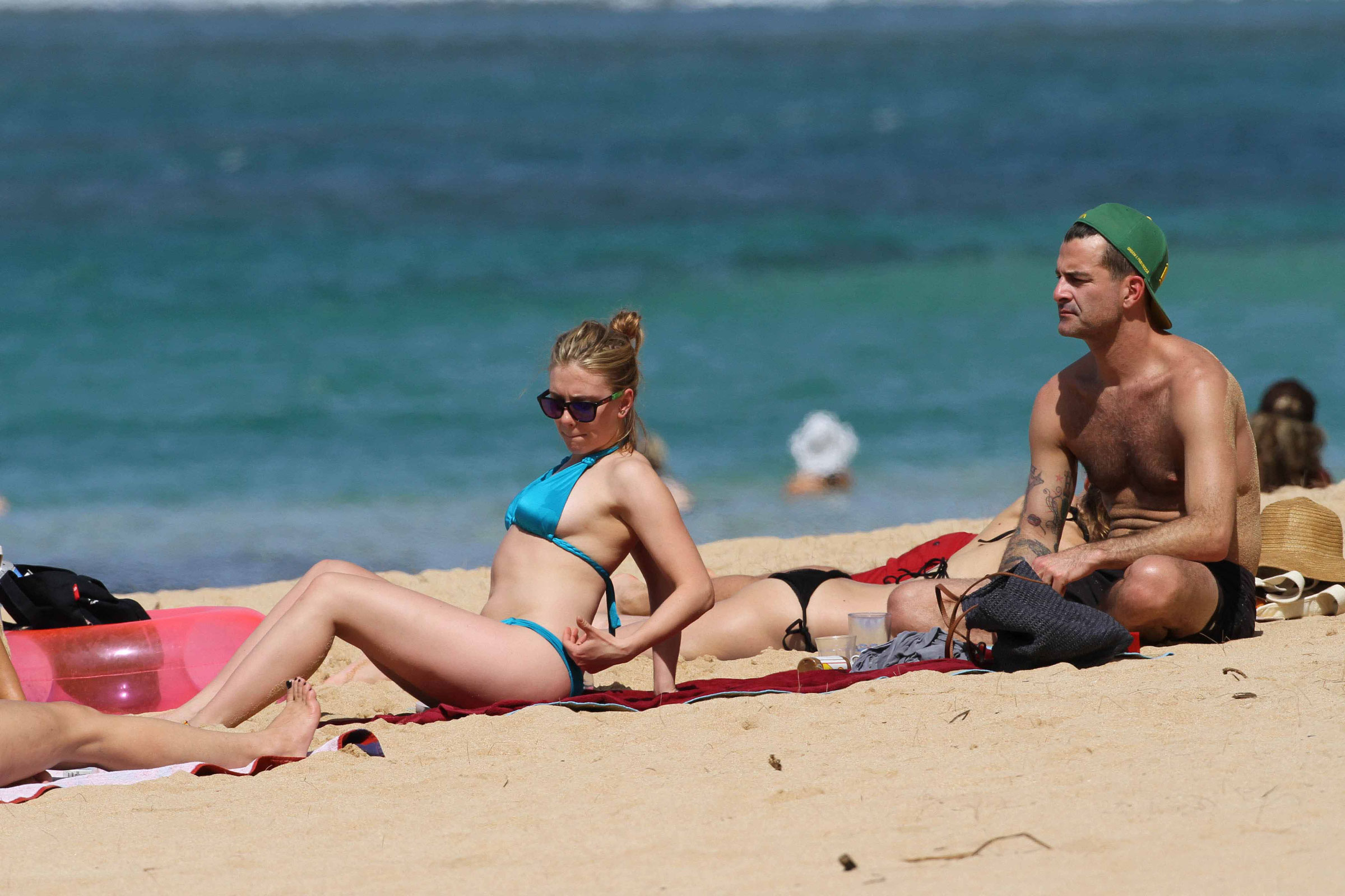 Scarlett Johansson in Bikini at a Beach in Hawaii.