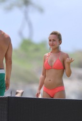 HAYDEN PANETTIERE in a Orange Bikini