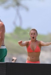 HAYDEN PANETTIERE in a Orange Bikini