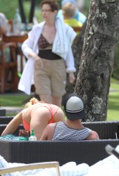 HAYDEN PANETTIERE in a Orange Bikini