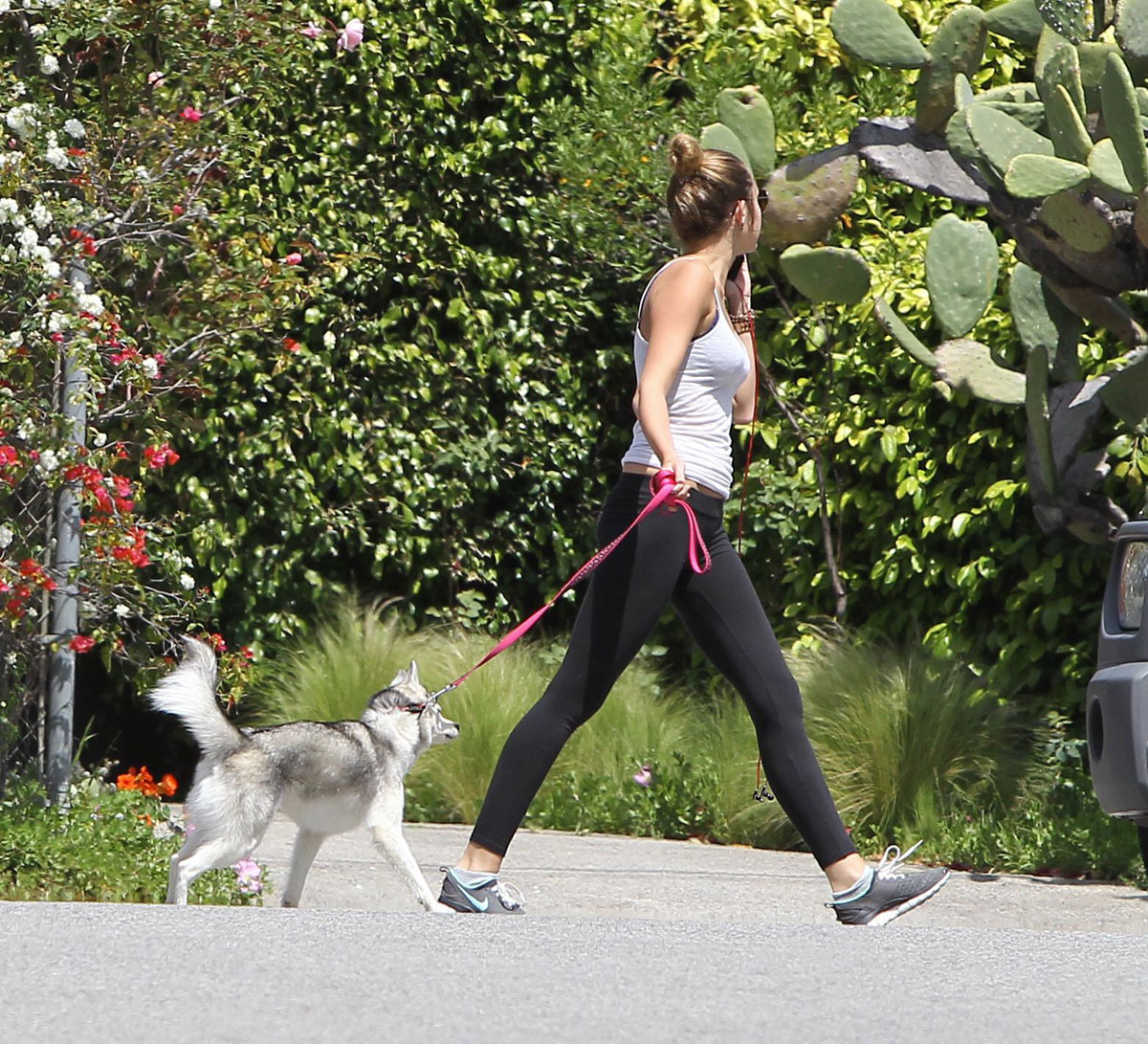 MILEY CYRUS Out for Jogging in Toluca Lake – HawtCelebs