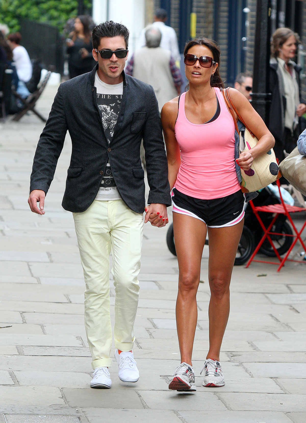 MELANIE SYKES Leggy Candids Out and About in London.