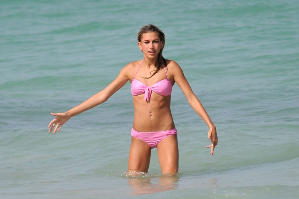 HAILEY BALDWIN in Bikini on the Beach in Miami 