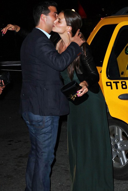 KATIE HOLMES and Jonathan Wolfe at Dinner Date in Manhattan