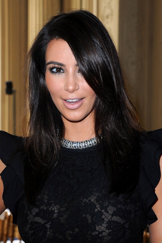 KIM KARDASHIAN at Valentino Front Row at Paris Fashion Week HawtCelebs