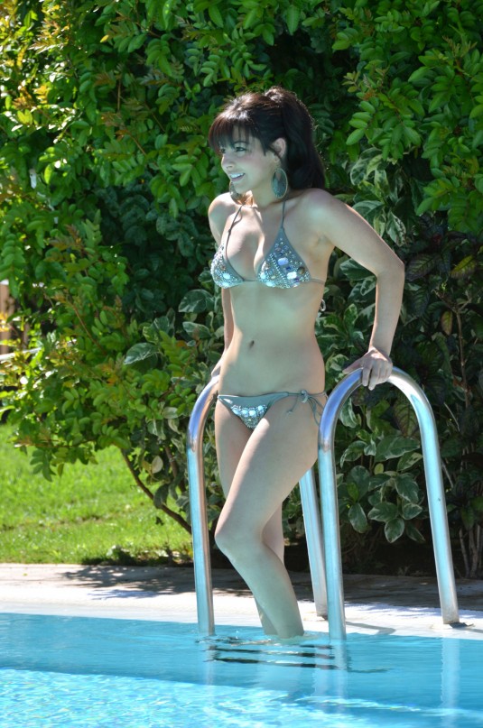 ROXANNE PALLETT in Bikini at a Pool in Lanzarote