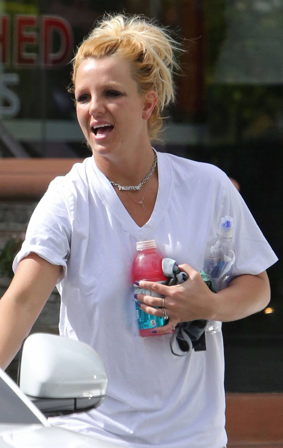 Britney Spears in Leather, London - October 2013