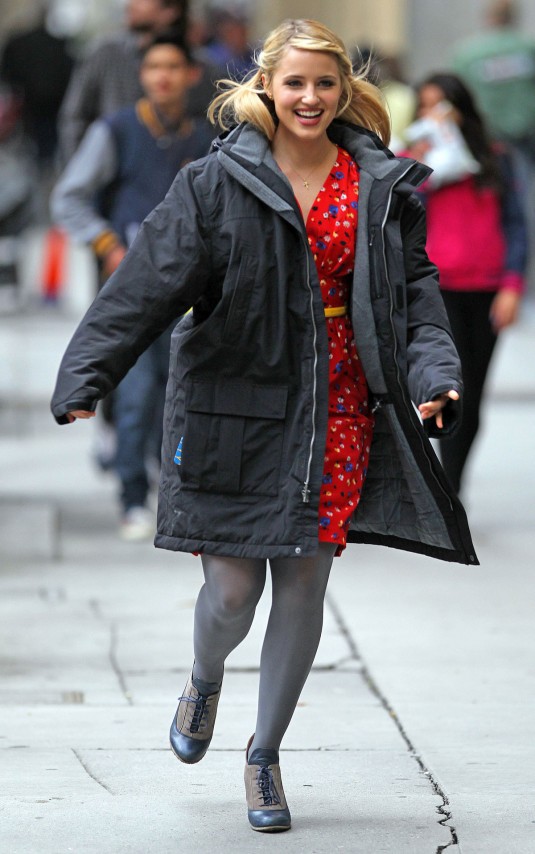 DIANNA AGRON on the Glee Set