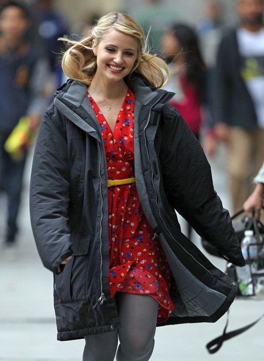 DIANNA AGRON on the Glee Set