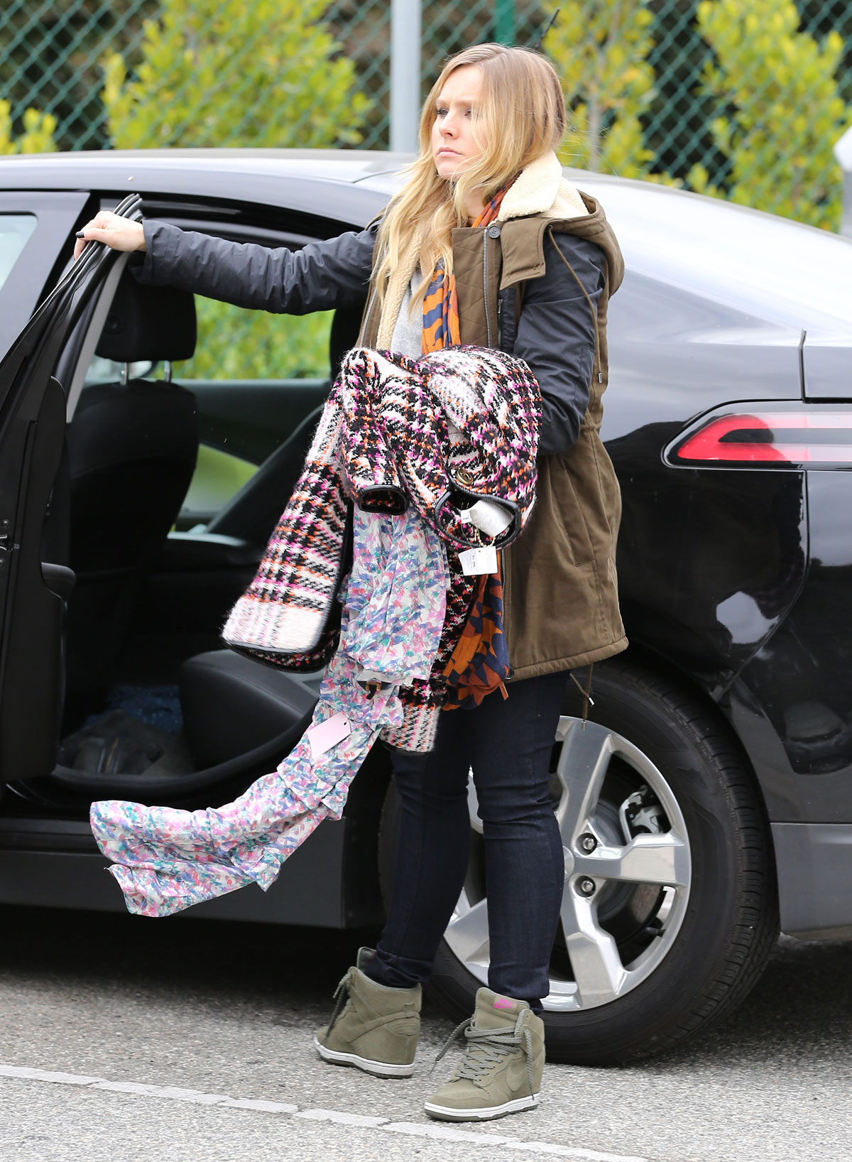 KRISTEN BELL Out and About in Beverly Hills.