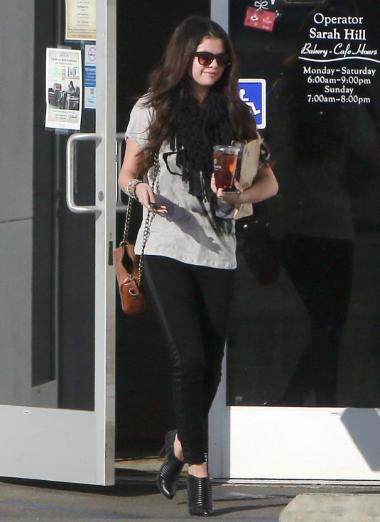 SELENA GOMEZ at Panera Bread
