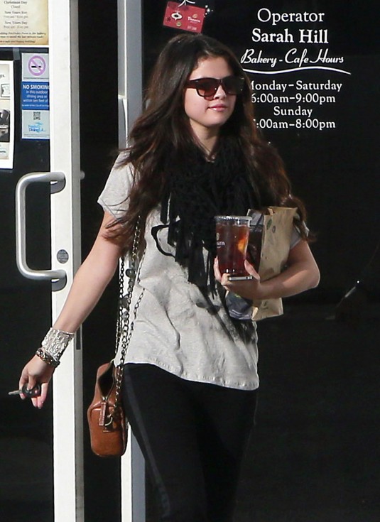 SELENA GOMEZ at Panera Bread