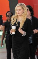 ABIGAIL BRESLIN on the Set of Extra in Universal City