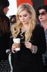 ABIGAIL BRESLIN on the Set of Extra in Universal City