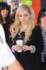 ABIGAIL BRESLIN on the Set of Extra in Universal City