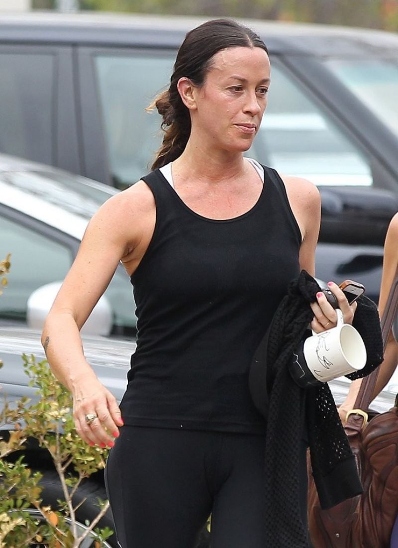 ALANIS MOEISSETTE Leaves a Gym in Brentwood