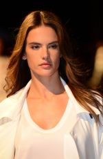 ALESSANDRA AMBROSIO at Mango 080 Barcelona Fashion Show in Barcelona