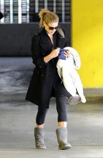 ALI LARTER Heading to a Gym in Los Angeles
