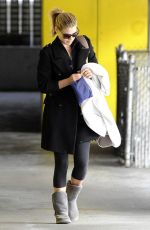 ALI LARTER Heading to a Gym in Los Angeles