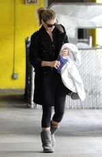 ALI LARTER Heading to a Gym in Los Angeles