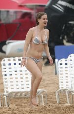 ALICE EVE in Bikini at a Beach in Barbados