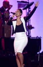 ALICIA KEYS at 2014 Musicares Person of the Year Gala in Los Angeles