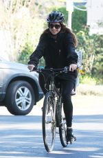 ALYSON HANNIGAN Rides a Bike in Santa Monica