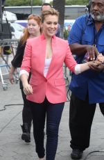 ALYSSA MILANO on the Set of Extra at the Grove in Los Angeles
