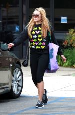 AMANDA BYNES in Leggings Leaves a Gym in Los Angeles