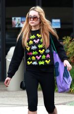 AMANDA BYNES in Leggings Leaves a Gym in Los Angeles