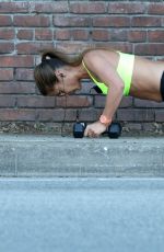 AMANDA BYRAM Working Out in Santa Monica