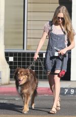 AMANDA SEYFRIED and Finn Out in West Hollywood