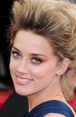 AMBER HEARD at 71st Annual Golden Globe Awards