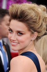 AMBER HEARD at 71st Annual Golden Globe Awards