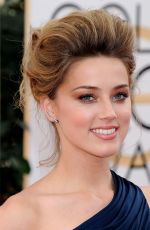 AMBER HEARD at 71st Annual Golden Globe Awards