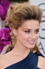 AMBER HEARD at 71st Annual Golden Globe Awards