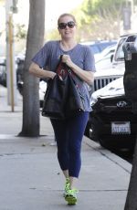 AMY ADAMS Leaves a Gym in West Hollywood