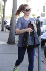 AMY ADAMS Leaves a Gym in West Hollywood