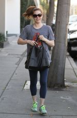 AMY ADAMS Leaves a Gym in West Hollywood
