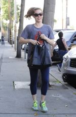 AMY ADAMS Leaves a Gym in West Hollywood
