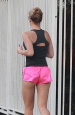 AMY WILLERTON in Short Shorts Jogging at Aunset Blvd in Los Angeles
