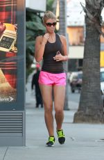 AMY WILLERTON in Short Shorts Jogging at Aunset Blvd in Los Angeles