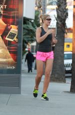 AMY WILLERTON in Short Shorts Jogging at Aunset Blvd in Los Angeles