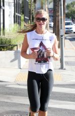 AMY WILLERTON in Tight Leggings Jogging in Los Angeles