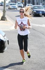 AMY WILLERTON in Tight Leggings Jogging in Los Angeles