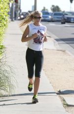 AMY WILLERTON in Tight Leggings Jogging in Los Angeles
