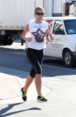 AMY WILLERTON in Tight Leggings Jogging in Los Angeles