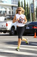 AMY WILLERTON in Tight Leggings Jogging in Los Angeles