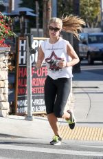 AMY WILLERTON in Tight Leggings Jogging in Los Angeles