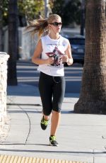 AMY WILLERTON in Tight Leggings Jogging in Los Angeles